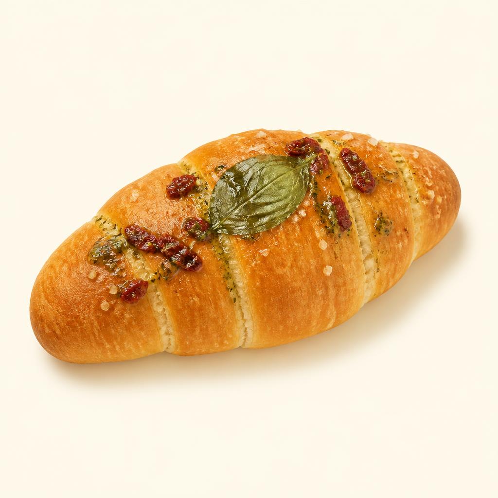 바질토마토 소금빵